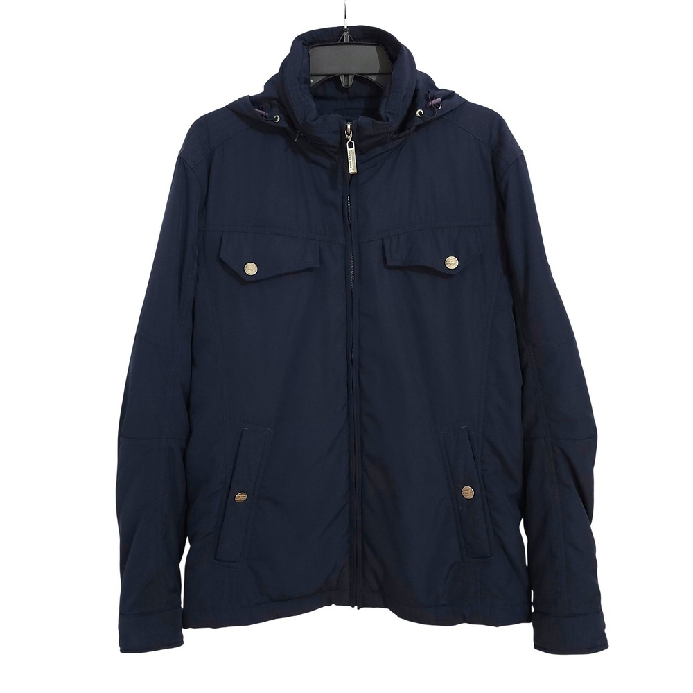 Finn Flare Demi-Season Full Zip Jacket European Medium Navy Lightweight Coat